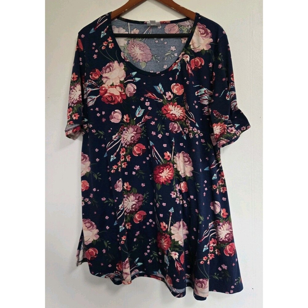 Lularoe Dress Womens 3XL Boho Dark Floral Whimsigoth Fairy Grunge Festival Indie